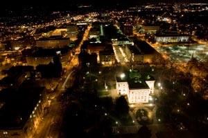 Downtown Raleigh - Night Bird View